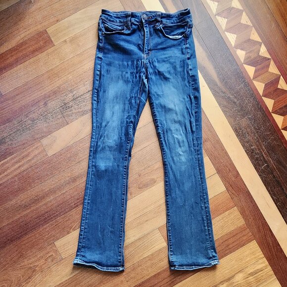 American Eagle Outfitters Medium Wash Hi-Rise Skinny Kick Jeans Size 8 - Picture 4 of 16